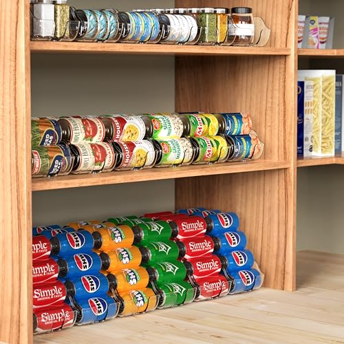 Simple Houseware Soda Can Organizer and Dispenser for Refrigerator / Pantry, Clear, Set of 2 - My Kitchen Products