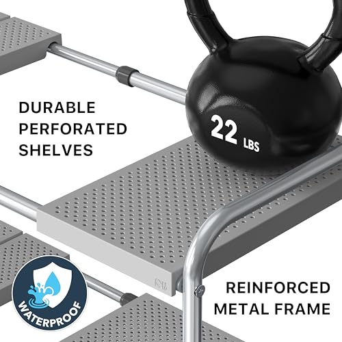 Simple Houseware Under Sink 2-Tier Heavy Duty Expandable Rack Organizer, Adjustable Width 15.75–25 Inches with 4 Shelf Height Levels, Silver - My Kitchen Products