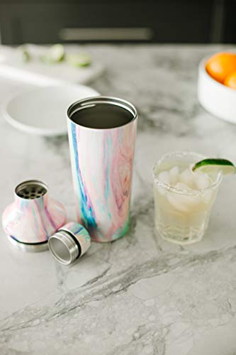 Simple Modern Cocktail Shaker Set with Jigger Lid | Stainless Steel Boston Shaker Insulated Martini Mixer for Mocktails | Gifts for Men Women Him Her | Classic Collection | 20oz | Almond Birch - My Kitchen Products