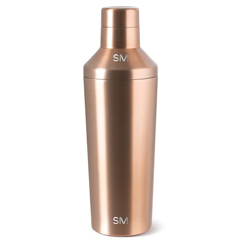 Simple Modern Cocktail Shaker Set with Jigger Lid, Stainless Steel Boston Shaker Insulated Martini Mixer for Mocktails