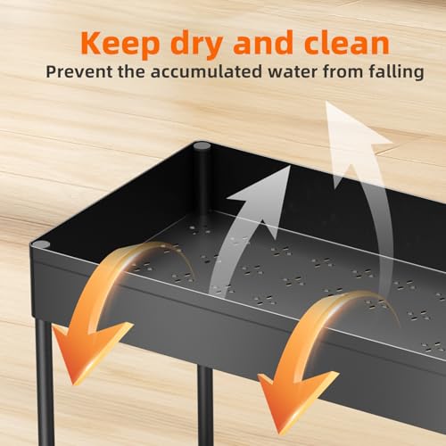 Simple Trending Under Sink Organizer 2 Pack, 2 Tier Cabinet Organizer with Sliding Basket, Multi-Purpose Sink Storage Basket with 4 Hooks for Kitchen Bathroom, Black - My Kitchen Products