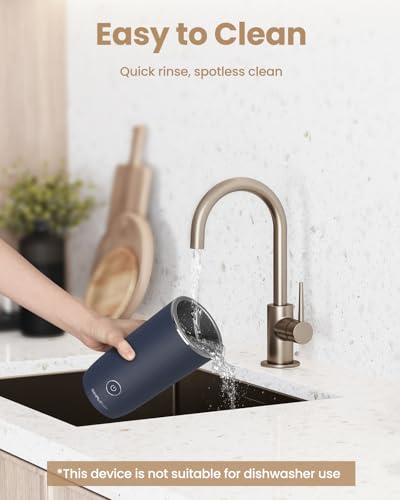 SIMPLETASTE Milk Frother, 4-in-1 Electric Milk Frother and Steamer, Automatic Warm and Cold Foam Maker and Milk Warmer for Latte, Cappuccinos, Dark Blue - My Kitchen Products