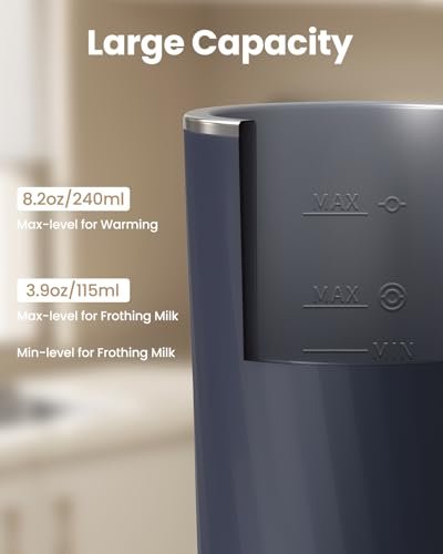 SIMPLETASTE Milk Frother, 4-in-1 Electric Milk Frother and Steamer, Automatic Warm and Cold Foam Maker and Milk Warmer for Latte, Cappuccinos, Dark Blue - My Kitchen Products