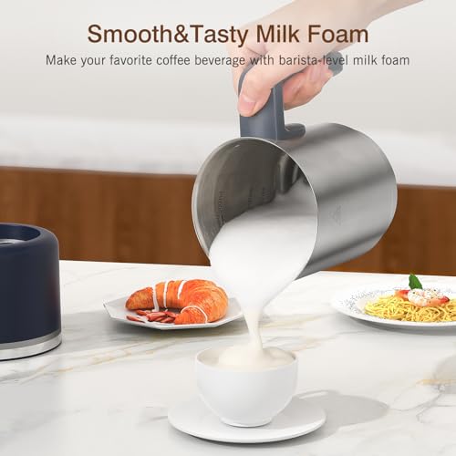 SIMPLETASTE Milk Frother, 4 in 1 Electric Milk Steamer, 16.91oz/500ml Automatic Warm and Cold Foam Frother for Coffee, Latte, Macchiato, Cappuccino, Hot Chocolate, Easy to Clean - My Kitchen Products