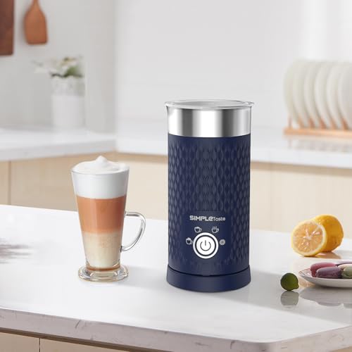SIMPLETASTE Milk Frother, 4-in-1 Electric Milk Steamer, Automatic Warm and Cold Foam Maker and Milk Warmer for Latte, Cappuccinos, Macchiato - My Kitchen Products