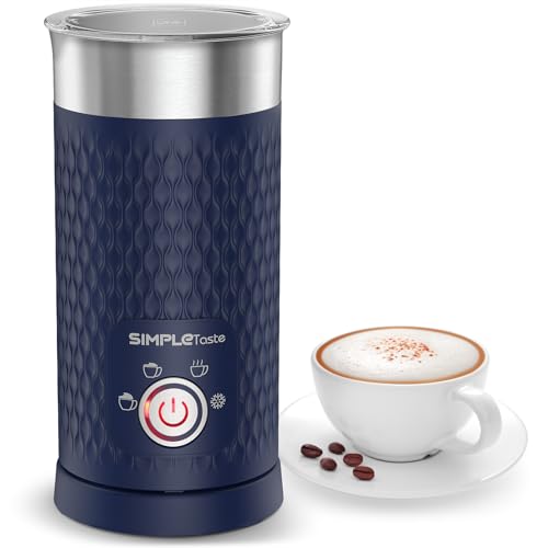 SIMPLETASTE Milk Frother, 4-in-1 Electric Milk Steamer, Automatic Warm and Cold Foam Maker and Milk Warmer for Latte, Cappuccinos, Macchiato - My Kitchen Products