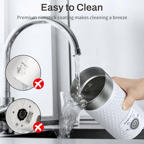 SIMPLETASTE Milk Frother, 4-in-1 Electric Milk Steamer, Automatic Warm and Cold Foam Maker and Milk Warmer for Latte, Cappuccinos, Macchiato, Hot Chocolate - My Kitchen Products