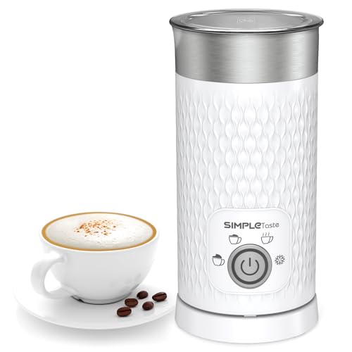 SIMPLETASTE Milk Frother, 4-in-1 Electric Milk Steamer, Automatic Warm and Cold Foam Maker and Milk Warmer for Latte, Cappuccinos, Macchiato, Hot Chocolate - My Kitchen Products