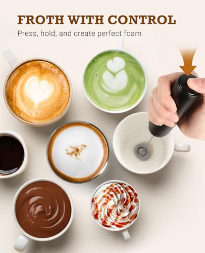 SIMPLETASTE Rechargeable Milk Frother Handheld Dual Coil Whisk Head Mixer - My Kitchen Products