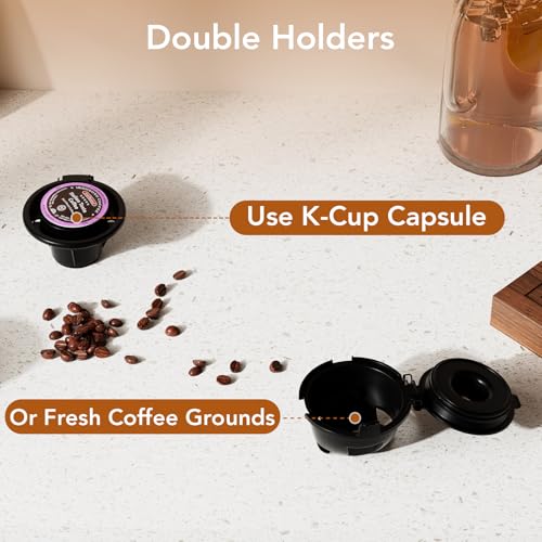 Single Serve Coffee Maker – Brew with Coffee Pods & Grounds, Compatible with Kcup Coffee Pods, Small Sizes Up to 6 8 10 12 14 Oz, 14 Oz Water Reservoir, Easy to Clean for Office Travel Home, Black - My Kitchen Products