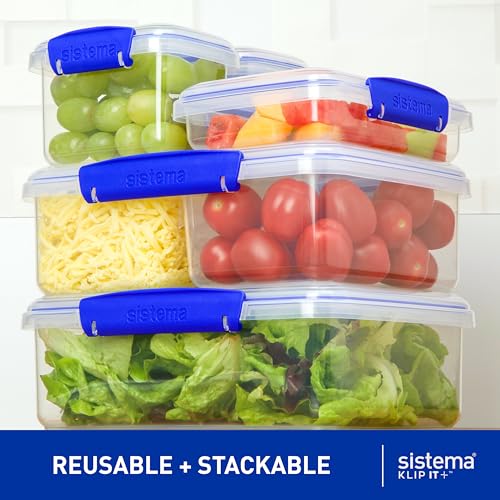 Sistema KLIP IT Large 7L Food Storage Container, Airtight & Stackable, Dishwasher, Freezer, & Microwave-Safe, BPA-Free - My Kitchen Products