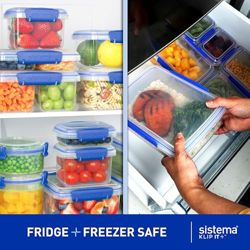 Sistema KLIP IT Large 7L Food Storage Container, Airtight & Stackable, Dishwasher, Freezer, & Microwave-Safe, BPA-Free - My Kitchen Products