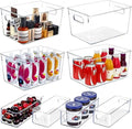 SKTEET Set of 8 Clear Plastic Storage Bins, 4 Large and 4 Small Stackable Storage Containers for Pantry Organization and Kitchen Storage Bins,Home Edit and Cabinet Organizers - My Kitchen Products