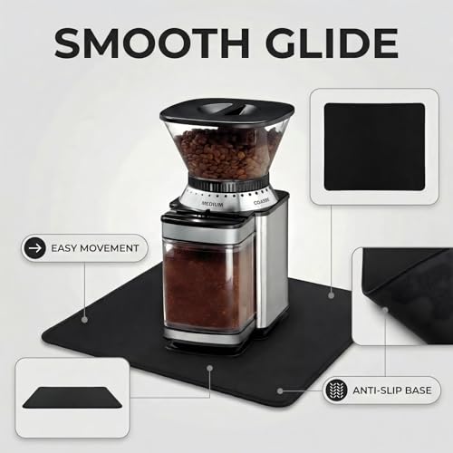 Sliding Pad Compatible with Cuisinart Coffee Grinder (8.6"x7.9") DBM-8P1- Smooth Glide with Anti-Slip Base - Perfect Accessories Fit for Coffee Maker Mat for Coffee Bean Grinder Electric - My Kitchen Products