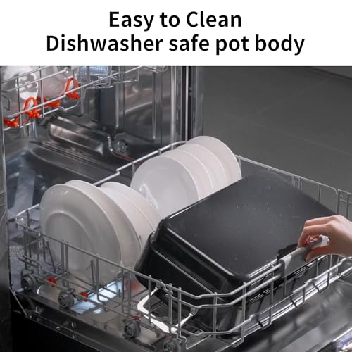 Slow Cooker 10-Quart - PFOA-Free Ceramic Coating, Oven Safe to 450°F | Keep Warm Function for Large Family Gatherings (Includes Silicone Spoon) - My Kitchen Products