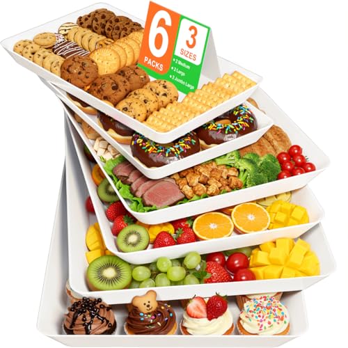 SmartTrends 6-Pack Serving Tray for Parties, Serving Platter in 3 Sizes for Entertaining, Food