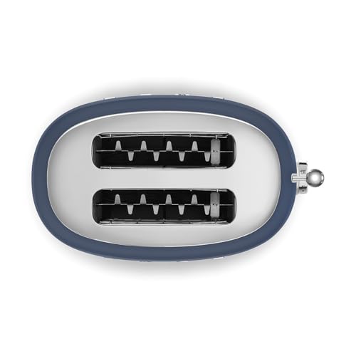 SMEG 2 Slice Toaster with 6 Presets and Defrost Function and Removable Crumb Tray (Navy) - My Kitchen Products