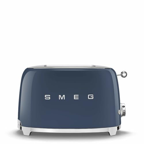 SMEG 2 Slice Toaster with 6 Presets and Defrost Function and Removable Crumb Tray (Navy) - My Kitchen Products