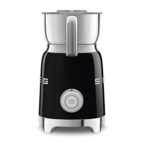 SMEG Retro 50's Style Milk Frother with 2 Disks 6 Preset Programs Hot or Cold Frothing and Induction Heating (Black) - My Kitchen Products