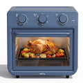 SMIRLY 6-in-1 Air Fryer Toaster Oven Combo, 27QT Convection Oven Countertop, 1800W Oven for Toast, Roast, Bake, Reheat, Broil, Warm, Fits up to a 4 lb Turkey, 12" Pizza, 6 Toast, Blue - My Kitchen Products
