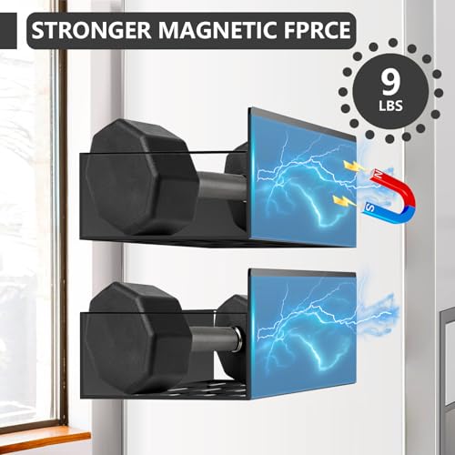 SMRCAD Magnetic Spice Rack for Refrigerator, 6pack Magnetic Shelf for Fridge Space Saving Seasoning Organizer for Kitchen storage Any Metal Surface No Drilling Needed (6pack-Black) - My Kitchen Products