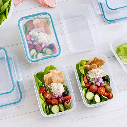 Snapware Plastic Total Solution 5-Pack (3-Cup) Food Storage Containers Set, Leakproof & Airtight Plastic Locking Lids Rectangular Tupperware, Non-Toxic BPA-Free Lids, Microwave Dishwasher Freezer Safe - My Kitchen Products
