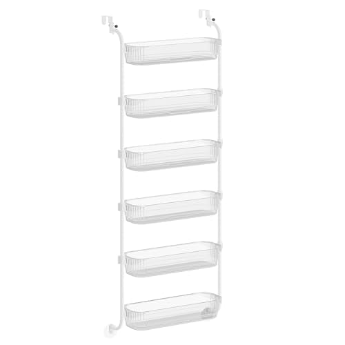 SONGMICS Over the Door Pantry Organizer, 6-Tier Kitchen Pantry Door Organizer with Adjustable Tall