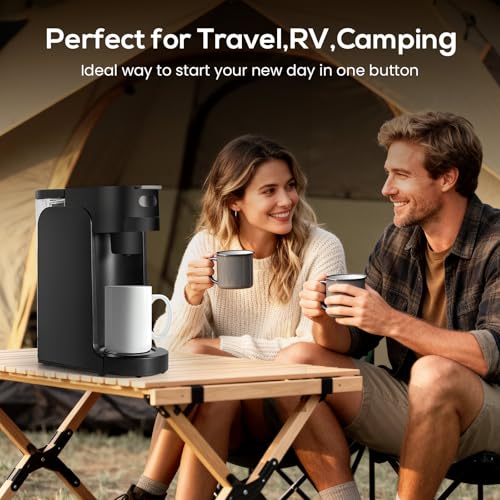 SOPPY Single Serve Coffee Maker for K Capsule, 3 Seconds Instant Hot with Adjustable Temperature Control, Dual Brew Modes, Transparent Water Tank & Removable Stand, Fast Brewing Coffee Machine, Black - My Kitchen Products