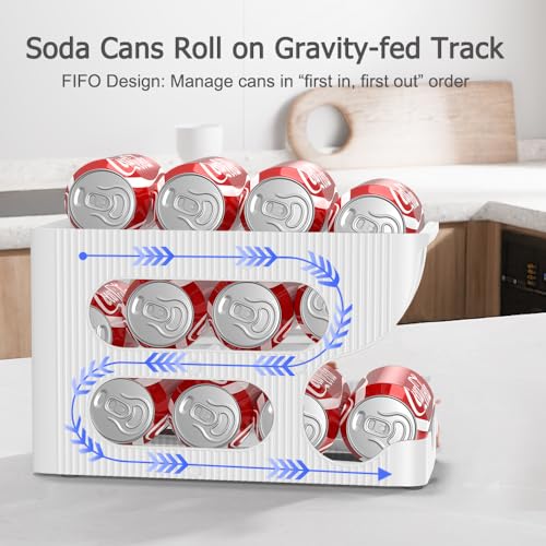 Sotfamily FIFO Soda Can Organizer for Pantry or Fridge, Holds 24 Cans - My Kitchen Products