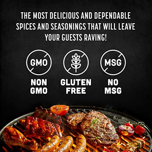 Spice Rack Co. BBQ Seasonings And Rubs - Smoking & Grilling Spices and Seasonings Sets, Grilling Accessories & Smoker Accessories, Unique Fathers Day Gift For Dad, Gifts For Father's Day (5 Pack) - My Kitchen Products