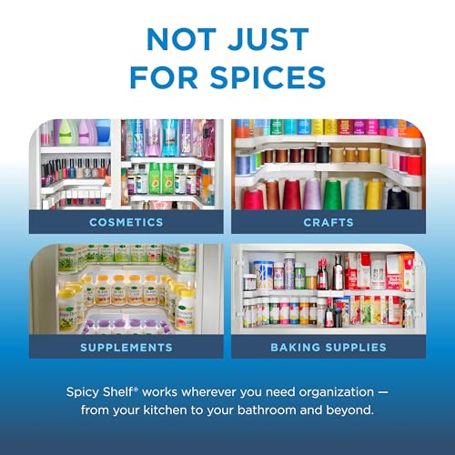 Spicy Shelf 3.0 - Expandable 2 Tiered Spice Rack Organizer for Cabinet & Pantry - Kitchen Seasoning Organizer - Cabinet Spice Racks for Inside Cabinets (Spicy Shelf Premium) - Home Organization - My Kitchen Products