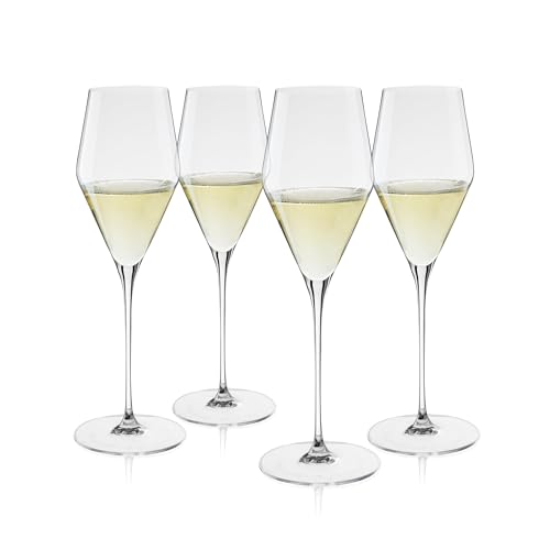 Spiegelau Definition Champagne Flutes, Elegant Crystal Champagne Glasses Gift Set, Perfect for Prosecco, Sparkling Rose, Mocktails, Home Bar Accessories, Housewarming, Wedding Gifts, 9 oz, Set of 4 - My Kitchen Products