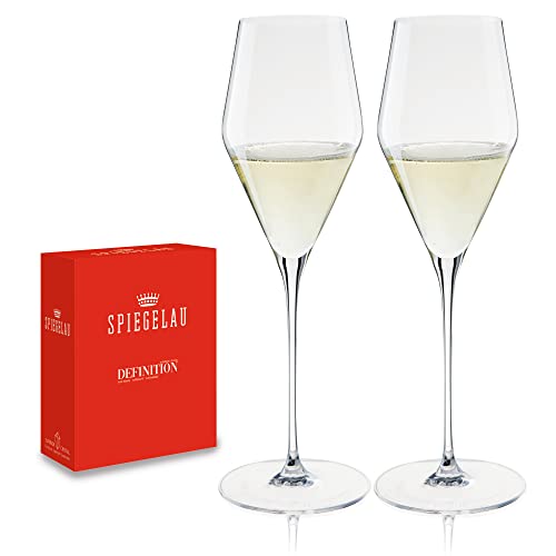 Spiegelau Definition Champagne Flutes, Elegant Crystal Champagne Glasses Gift Set, Perfect for Prosecco, Sparkling