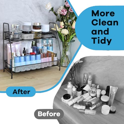 SPISPI Spice Rack Organizer for Cabinet, Bathroom Organizer Countertop, Bathroom Counter Organizer, Kitchen Countertop Organizer, Bathroom Vanity Organizer - My Kitchen Products