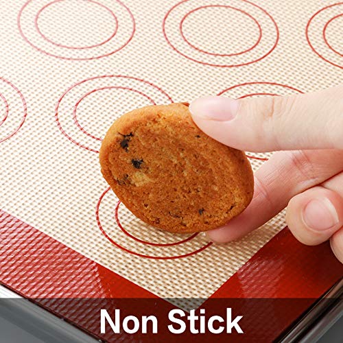 Stainless Steel Baking Sheet Tray Cooling Rack with Silicone Baking Mat Set, Cookie Pan with Cooling Rack, Set of 9 (3 Sheets + 3 Racks + 3 Mats), 10/12/16 Inch, Easy Clean - My Kitchen Products