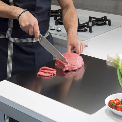 Stainless Steel Cutting Boards for Kitchen, Kneading Cutting Board Mats, Metal Cutting Board for Meat, Fruits, Vegetables, Bread, and Baking Small Cutting Boards (40 x 30cm/15.7 x 11.8 in) - My Kitchen Products