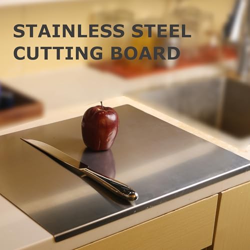 Stainless Steel Cutting Boards for Kitchen, Kneading Cutting Board Mats, Metal Cutting Board for Meat, Fruits, Vegetables, Bread, and Baking Small Cutting Boards (40 x 30cm/15.7 x 11.8 in) - My Kitchen Products