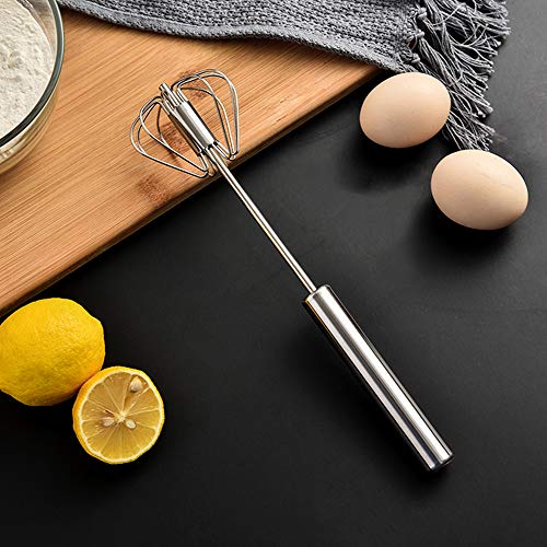 Stainless Steel Eggbeater,egg scrambler,hand mixer, Rotating Semi-Automatic Eggbeater, Allows you to stir Easily Without Feeling Tired, Used for Making Cream of Egg Beater - My Kitchen Products