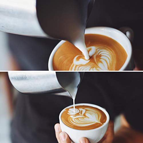 Stainless Steel Milk Frothing Pitcher Cappuccino Pitcher Pouring Jug Espresso Cup Creamer Cup for Latte Art, 20 Ounce (600 ML) - My Kitchen Products