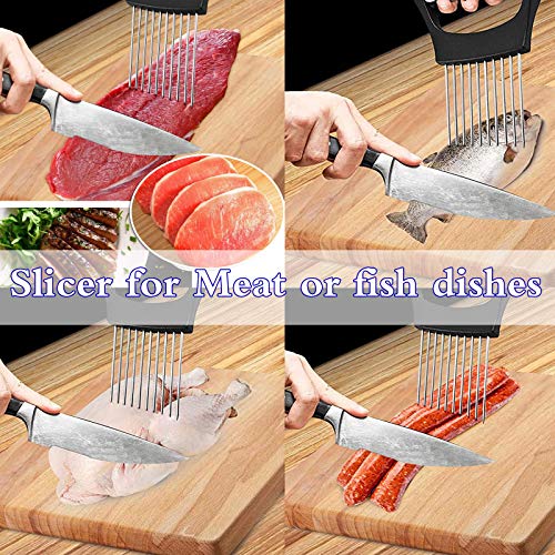 Stainless Steel Onion Holder for Slicing,Onion Slicer Holder,Onion Cutter for Slicing of Onions,Tomatoes,Avocados,Eggs and Other Vegetables,KItchen Utensils - My Kitchen Products