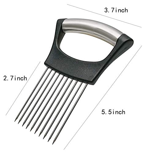 Stainless Steel Onion Holder for Slicing,Onion Slicer Holder,Onion Cutter for Slicing of Onions,Tomatoes,Avocados,Eggs and Other Vegetables,KItchen Utensils - My Kitchen Products