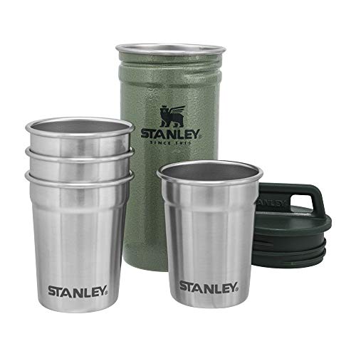 STANLEY Adventure Pre-Party Nesting Shot Glass Set, 4 Shot Glasses in Travel Carrying Case, Insulated Stainless Steel