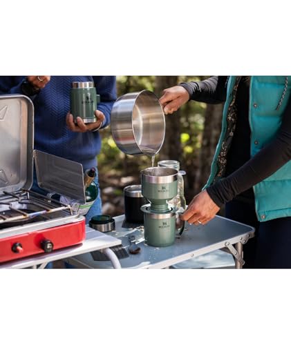 STANLEY Perfect Brew Pour Over Set | 12 oz Camp Mug with Lid Included | Drip Coffee Maker with Reusable Filter | Insulated Stainless Steel | BPA-Free | Cream Gloss - My Kitchen Products