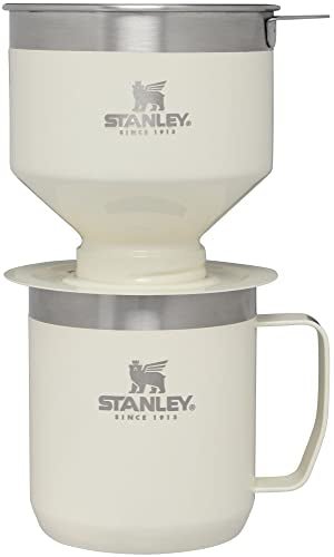 STANLEY Perfect Brew Pour Over Set | 12 oz Camp Mug with Lid Included | Drip Coffee Maker with Reusable Filter | Insulated Stainless Steel | BPA-Free | Cream Gloss - My Kitchen Products