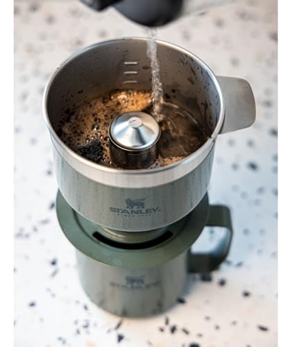 STANLEY Perfect Brew Pour Over Set | 12 oz Camp Mug with Lid Included | Drip Coffee Maker with Reusable Filter | Insulated Stainless Steel | BPA-Free | Cream Gloss - My Kitchen Products