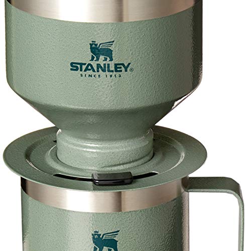 STANLEY Perfect Brew Pour Over Set | 12 oz Camp Mug with Lid Included | Drip Coffee Maker with Reusable Filter | Insulated Stainless Steel | BPA-Free | Hammertone Green - My Kitchen Products