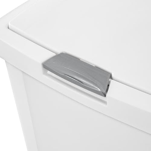 STERILITE 10458004 Touch Can, White, 13 Gallon - My Kitchen Products