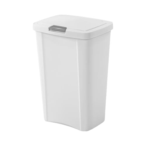 STERILITE 10458004 Touch Can, White, 13 Gallon - My Kitchen Products