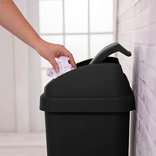 Sterilite Wastebasket SWINGTOP BLK 13GA 10899004 - My Kitchen Products
