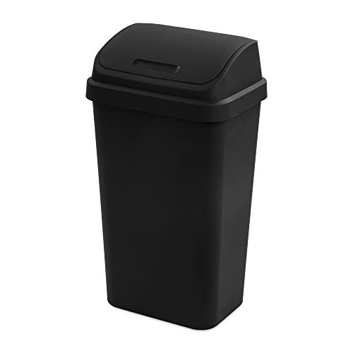 Sterilite Wastebasket SWINGTOP BLK 13GA 10899004 - My Kitchen Products